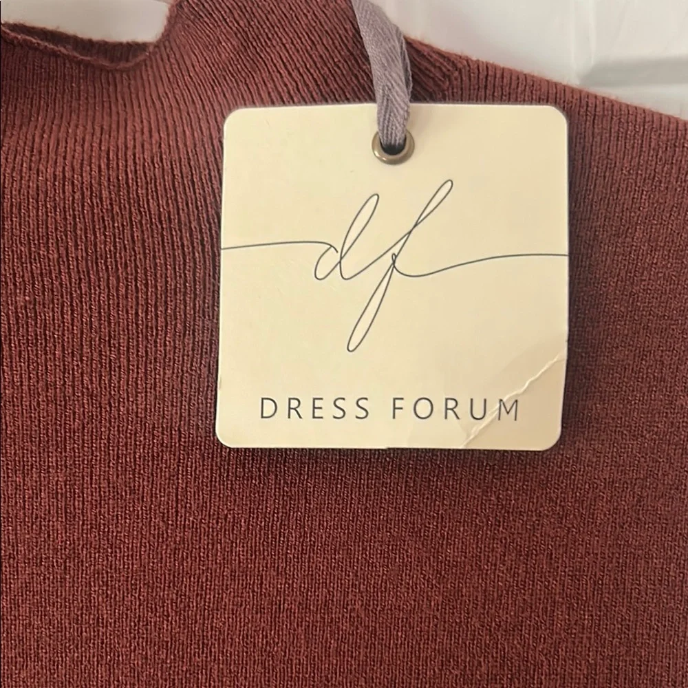 Dress Forum Red Fitted Bodysuit with Mandarin Collar - Picture 2 of 2